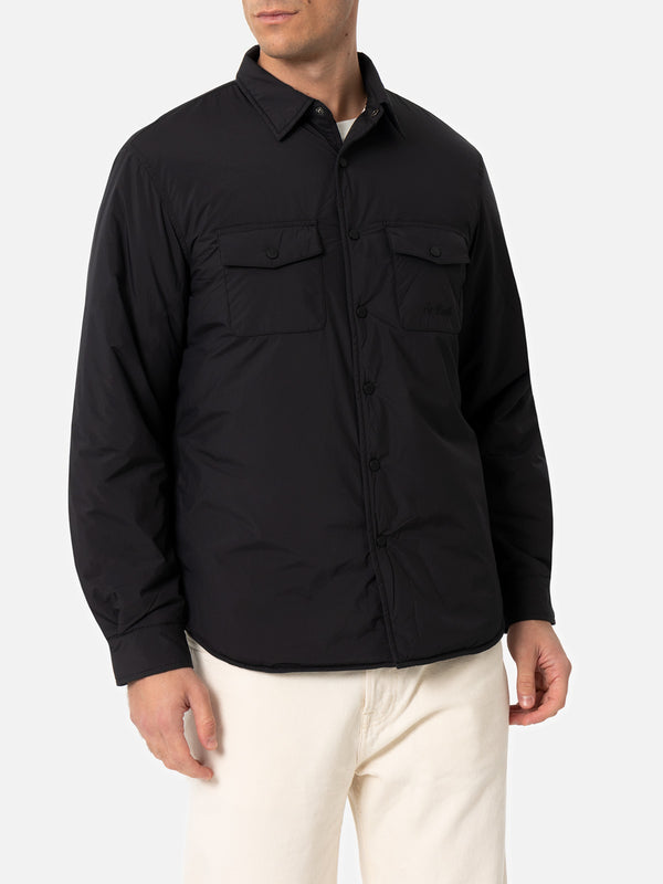 Schwarzes Herren-Overshirt Chalet mit St. Barth-Stickerei