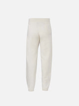 Girl off-white cashmere blend jogger pants