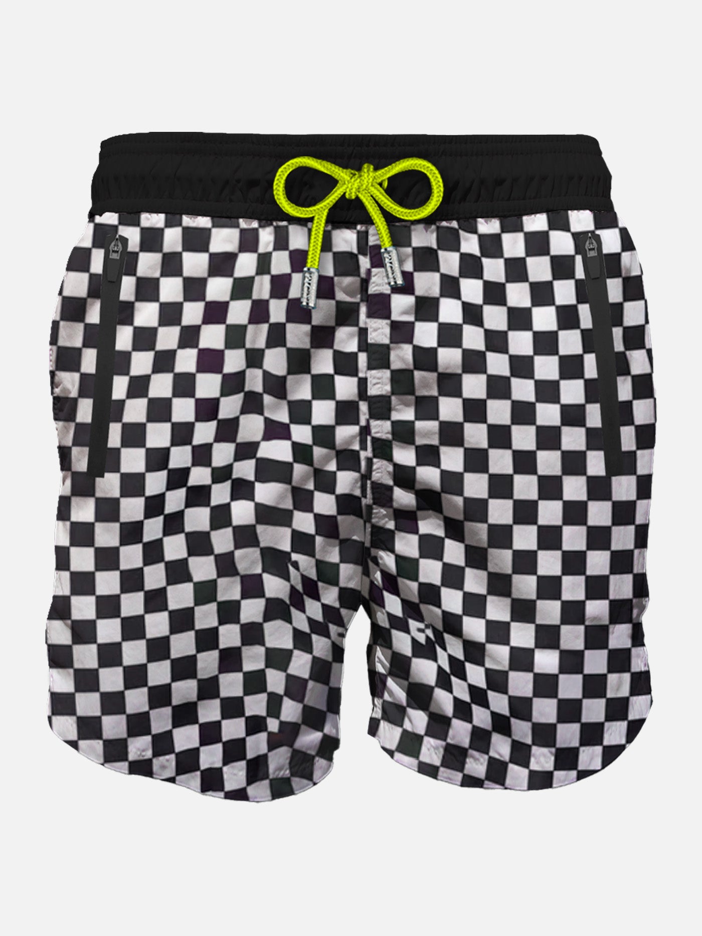Check light fabric zipped swim shorts - MC2 Saint Barth