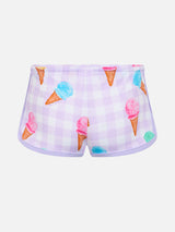 Girl beach shorts Coco with ice cream print