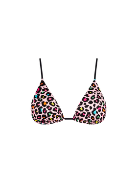 Top a triangolo donna con stampa leopardata