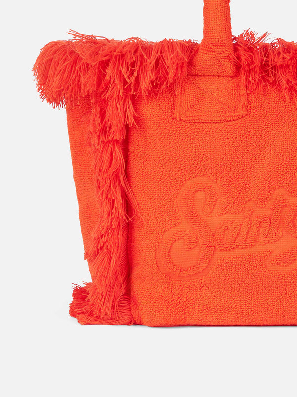 Colette orange terry soft handbag