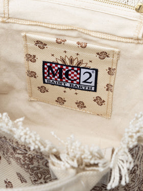 Beige bandanna cotton canvas Colette handbag