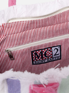 Borsa a mano Colette Sponge in spugna a righe