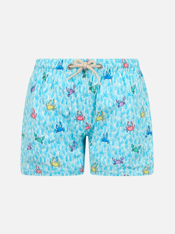 Boy Comfort Light swim shorts with crabs print