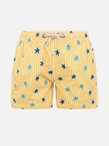 Boy Comfort Light Jr swim shorts with starfishes print