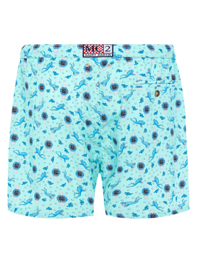 Badeshorts aus leichtem Stoff „Lighting“ mit Uhren-Print