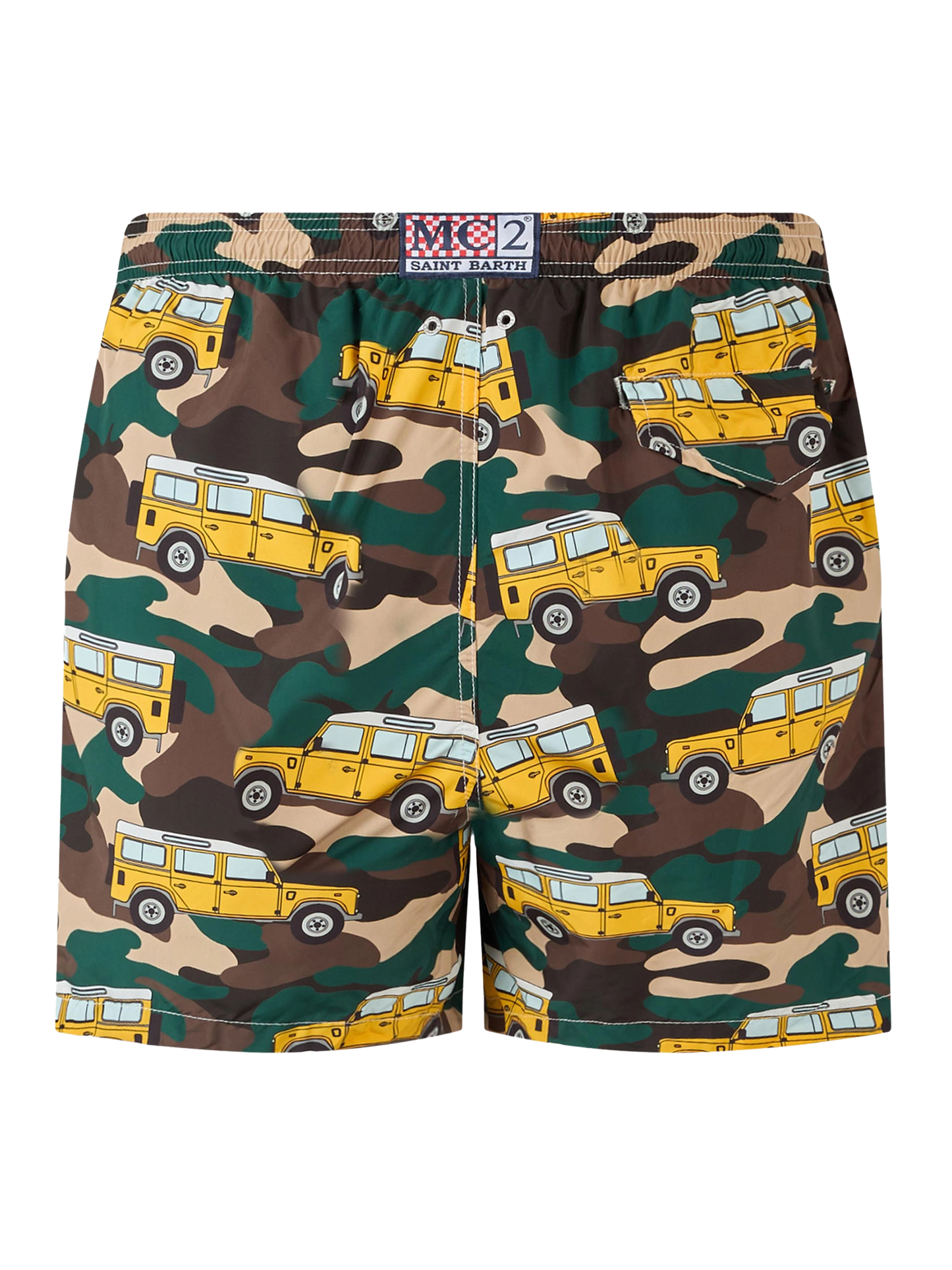 Badeshorts für Herren aus leichtem Stoff Lighting mit Geländewagen-Aufdruck