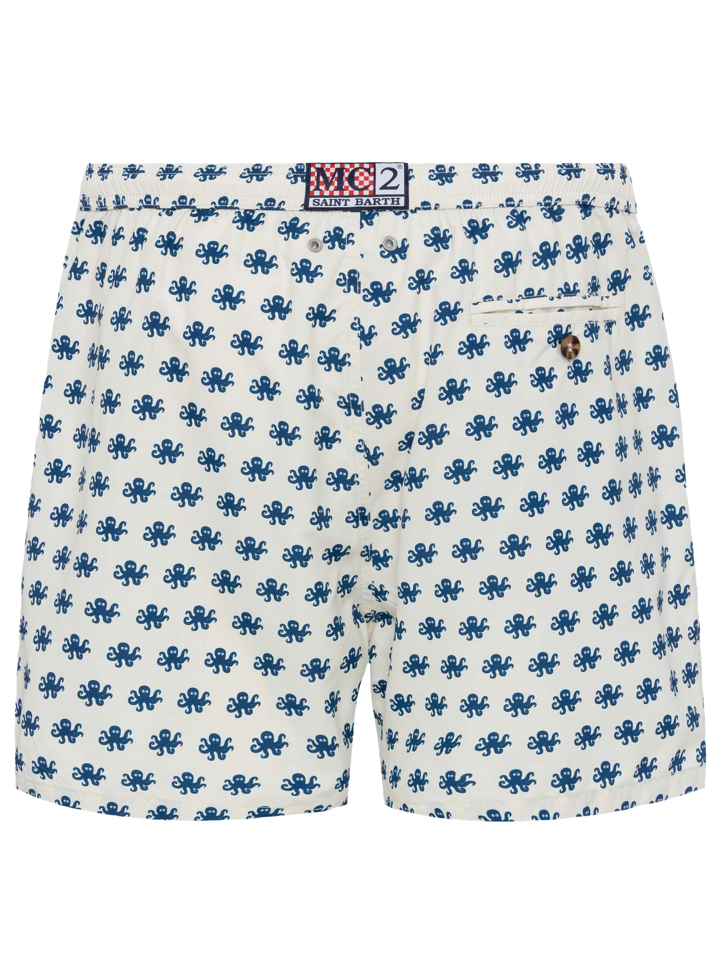 Lightweight fabric swim shorts Lighting with octopus print