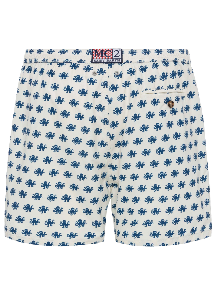 Lightweight fabric swim shorts Lighting with octopus print - MC2 Saint Barth