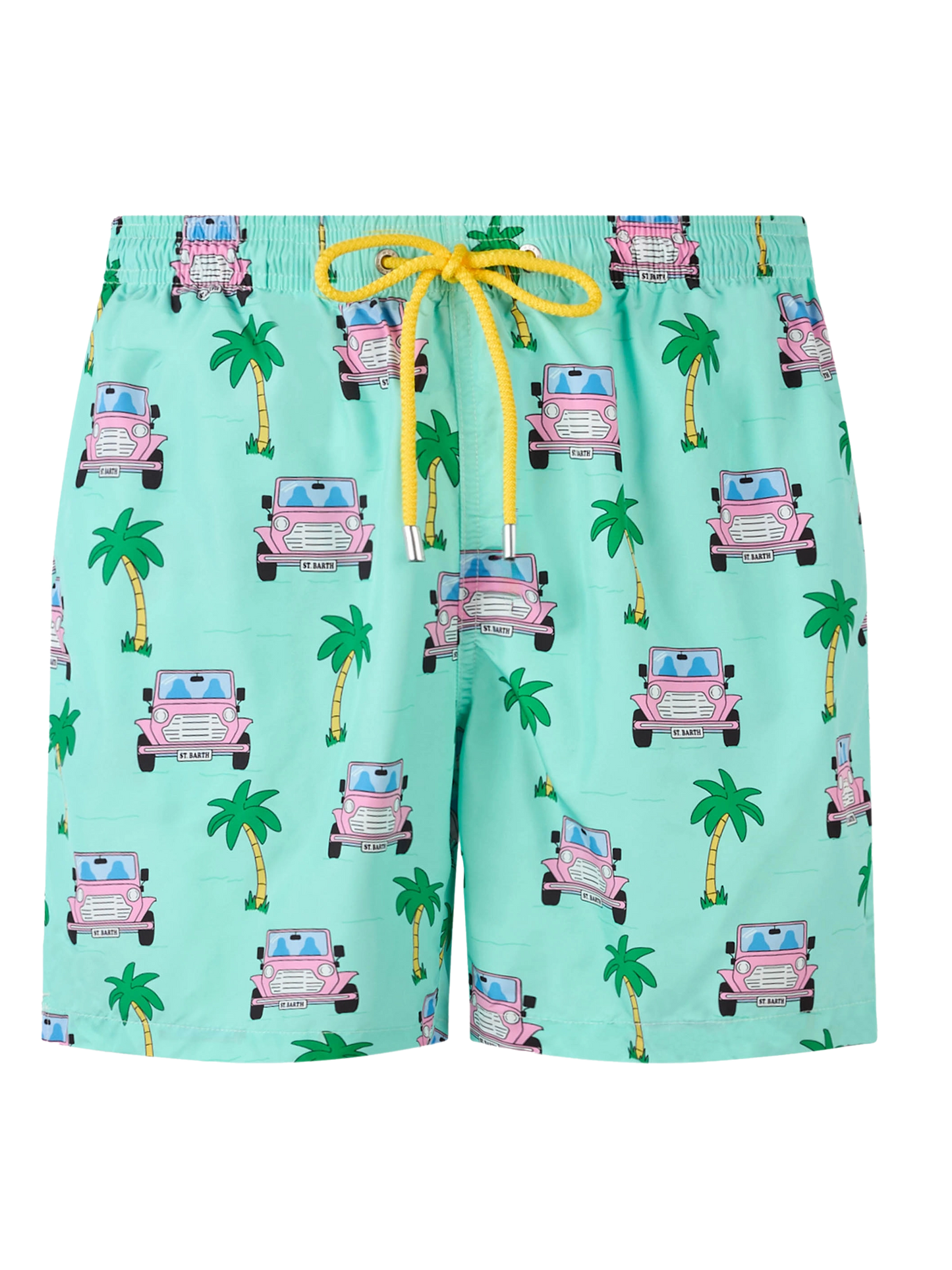 Badeshorts für Herren aus leichtem Stoff Lighting mit Geländewagen-Aufdruck
