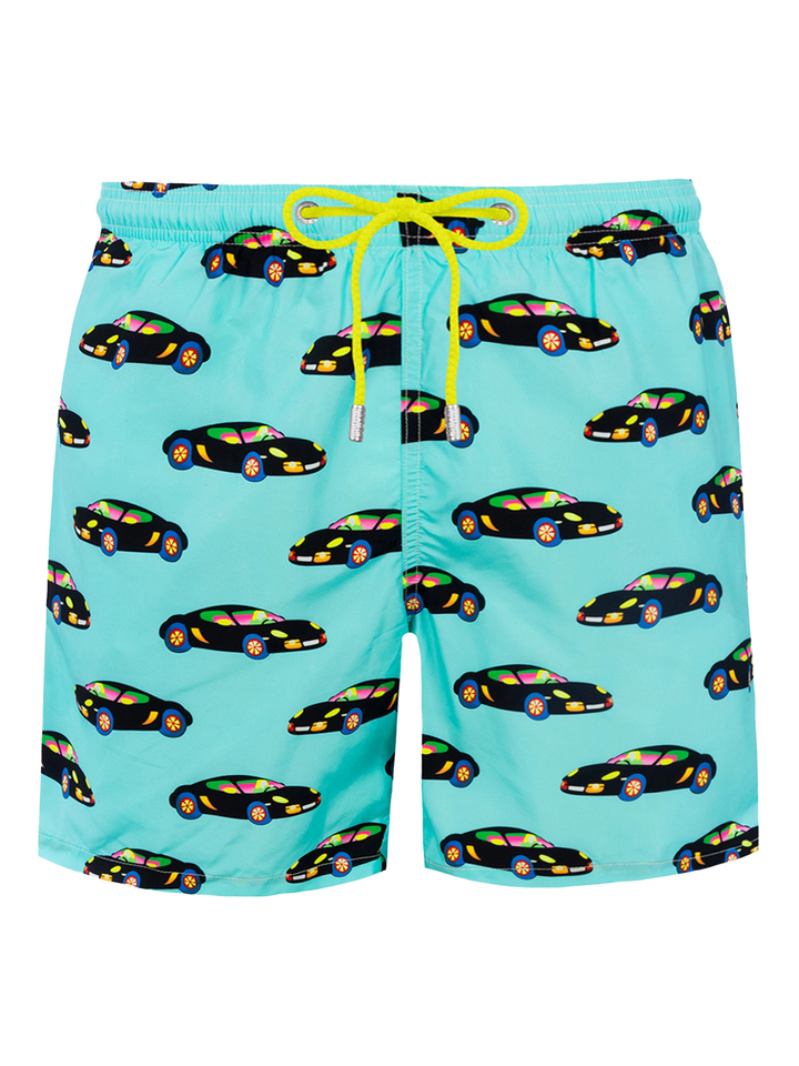 Herren-Badeshorts aus leichtem Stoff Lighting mit Lodola-Autoaufdruck |MARCO LODOLA SPECIAL EDITION
