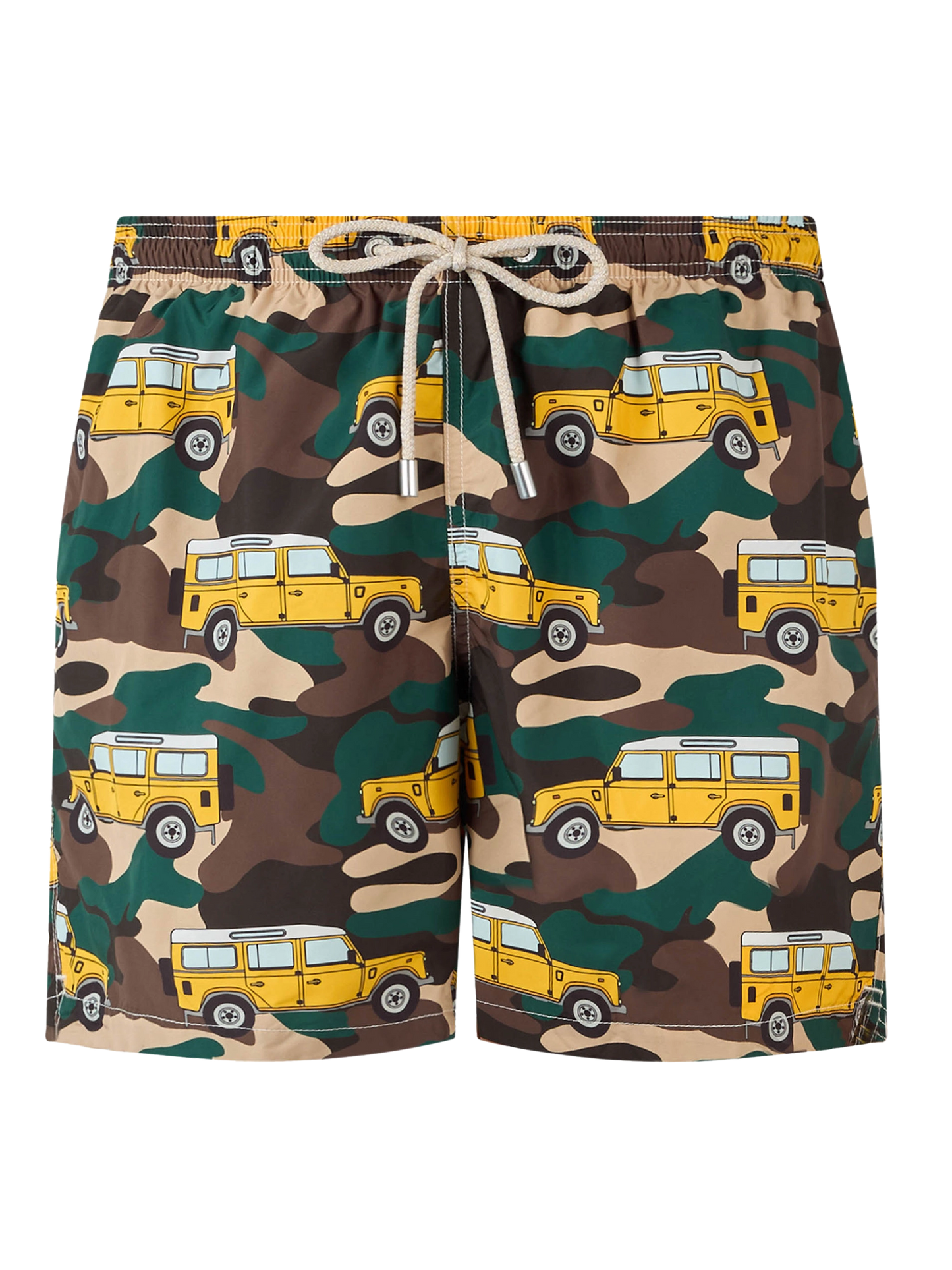 Badeshorts für Herren aus leichtem Stoff Lighting mit Geländewagen-Aufdruck