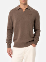 Maglione da uomo in misto cashmere con collo a polo Covent