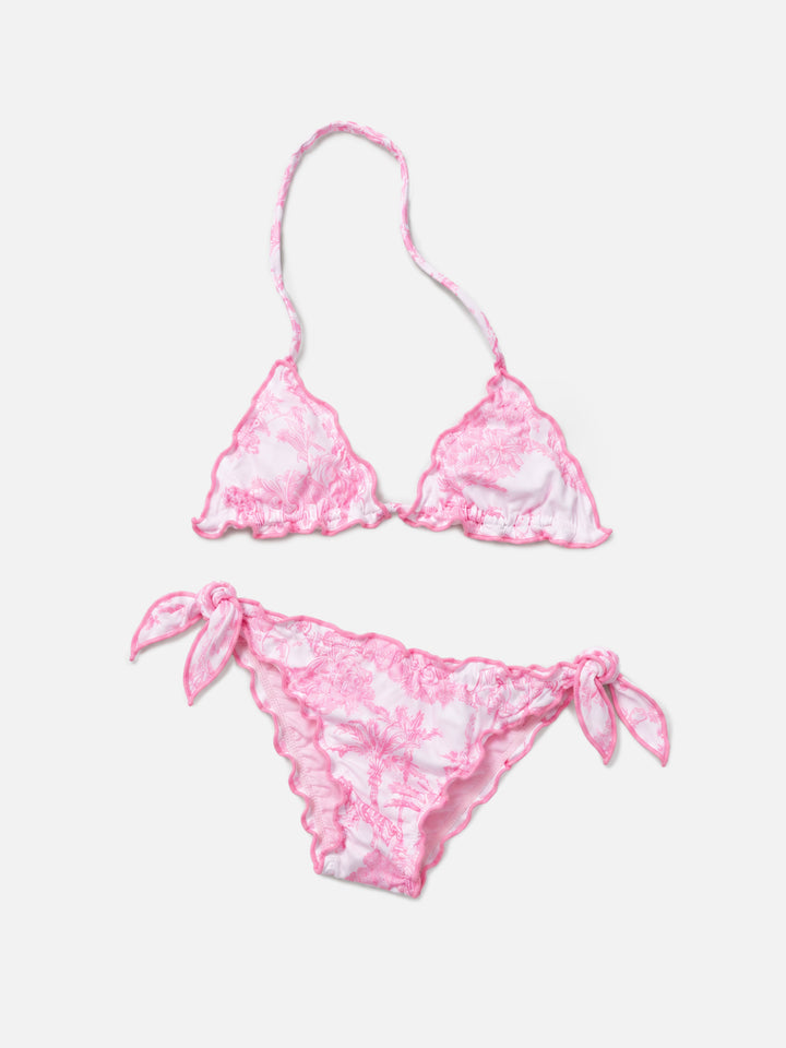 Bikini Cris in tessuto elasticizzato con stampa toile de jouy