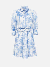 Woman Toile de Jouy linen dress Daisi