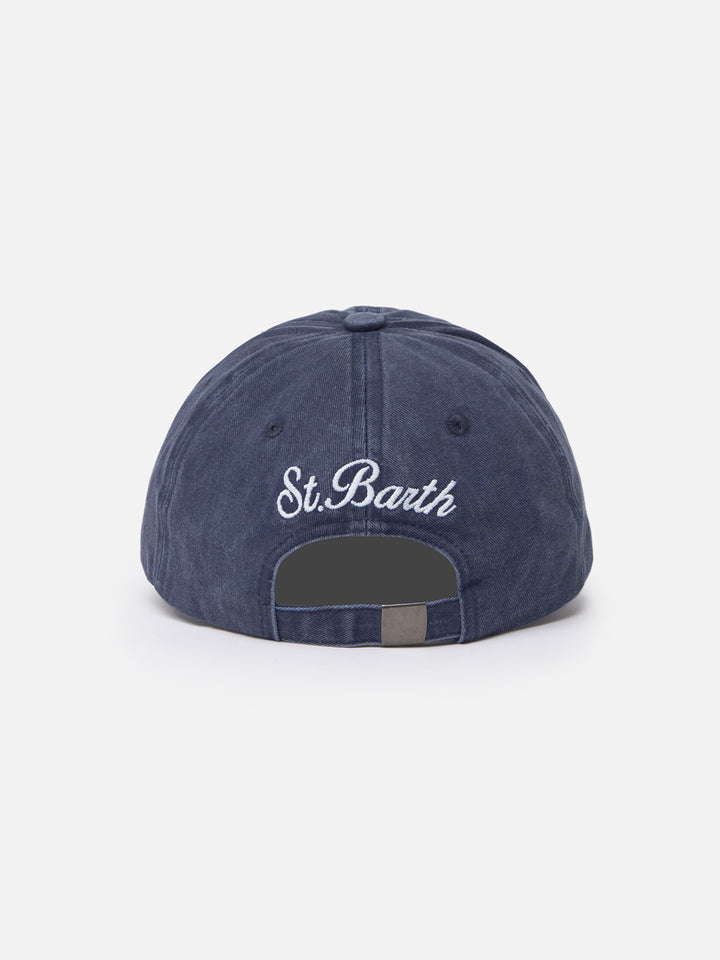 Berretto da baseball ricamato in denim Davis