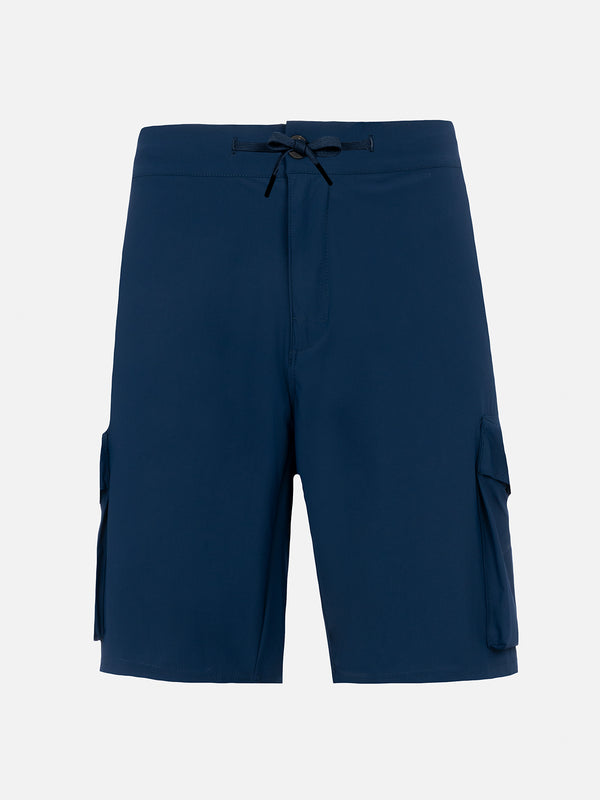 Herren marineblaue Bermudashorts Deck