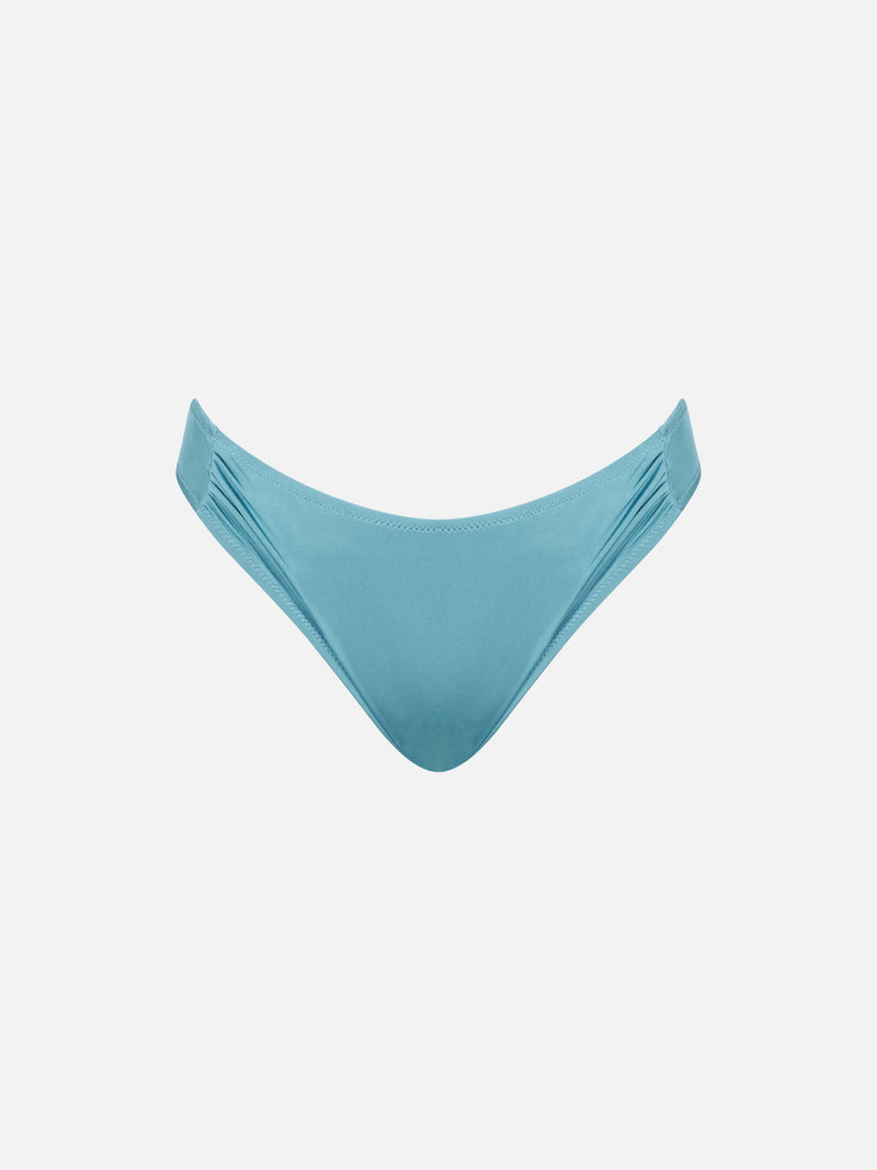 Woman light blue swim briefs