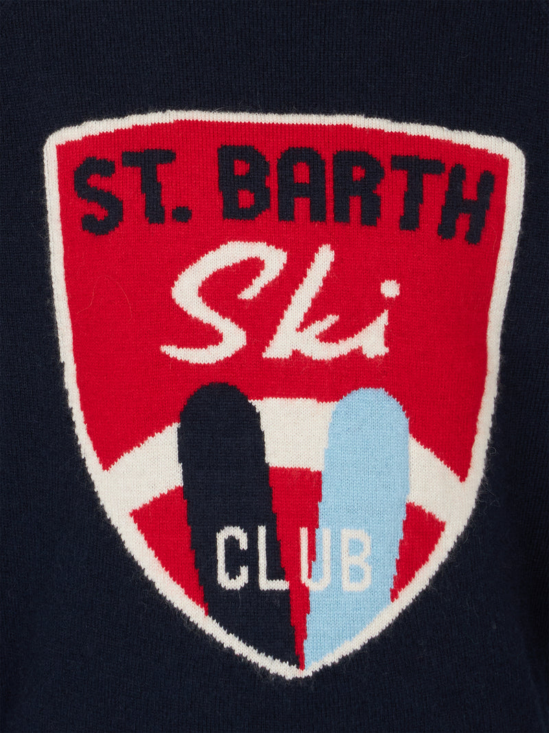 Maglione girocollo da bambino con stampa St. Barth Ski Club