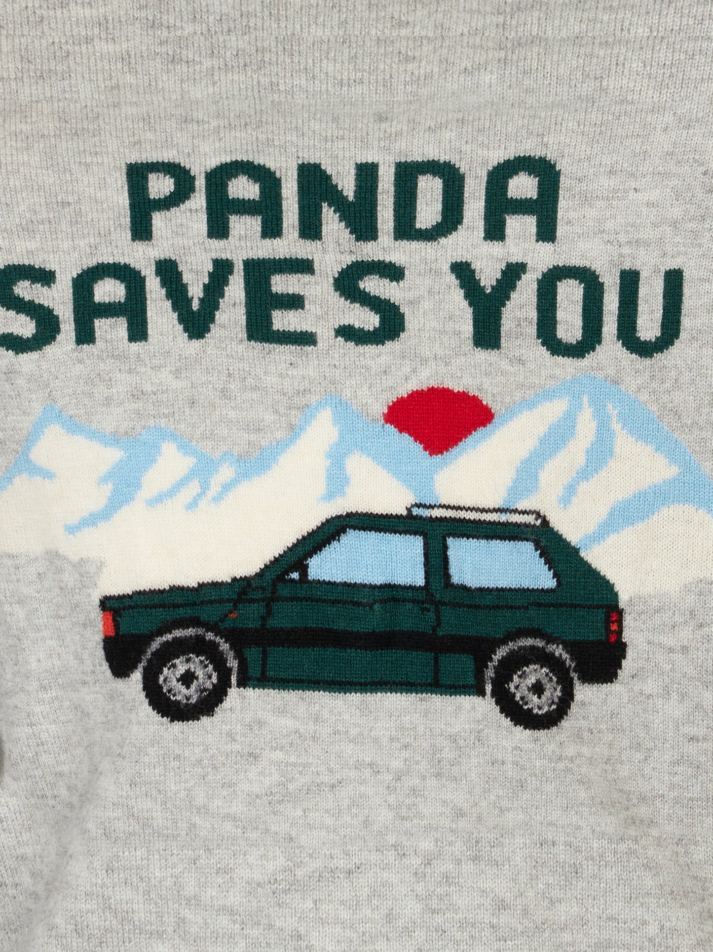 Maglione girocollo da bambino con stampa jacquard Panda saves you