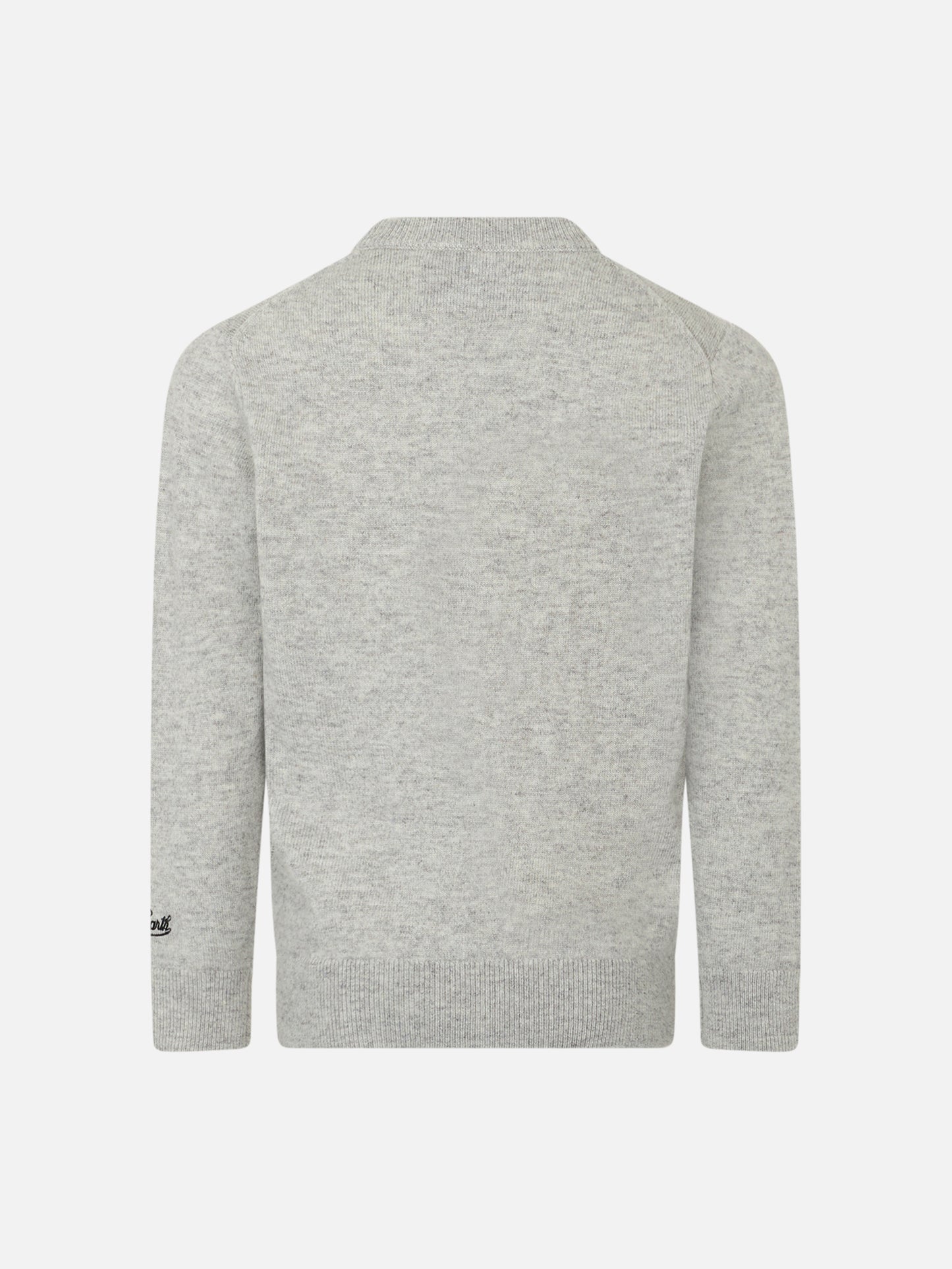 Maglione girocollo da bambino con stampa jacquard Panda saves you