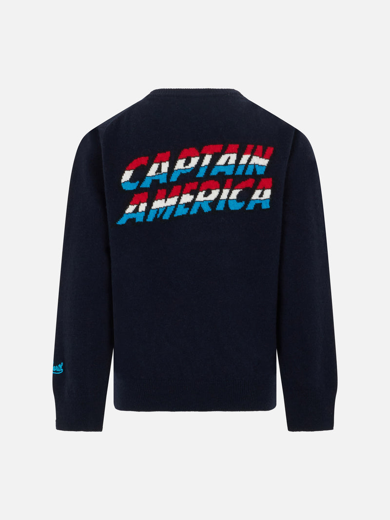 Maglia da bambino girocollo con stampa Capitan America |MARVEL SPECIAL EDITION