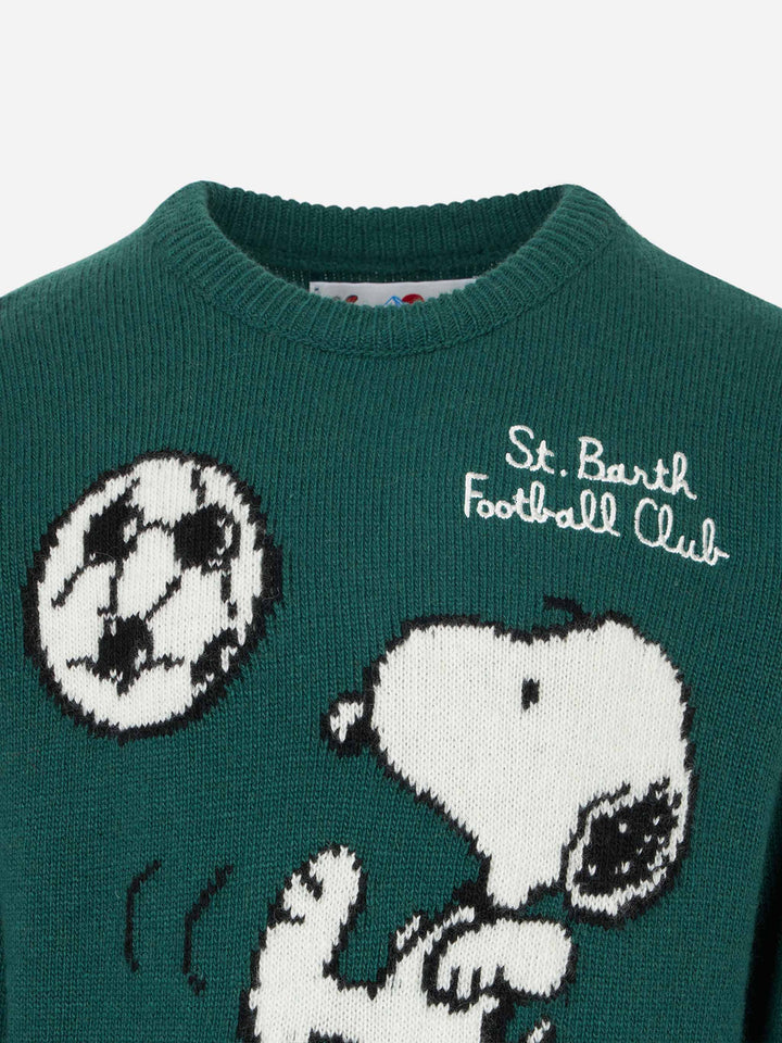 Boy crewneck sweater with Snoopy football jacquard | SNOOPY - PEANUTS™ SPECIAL EDITION