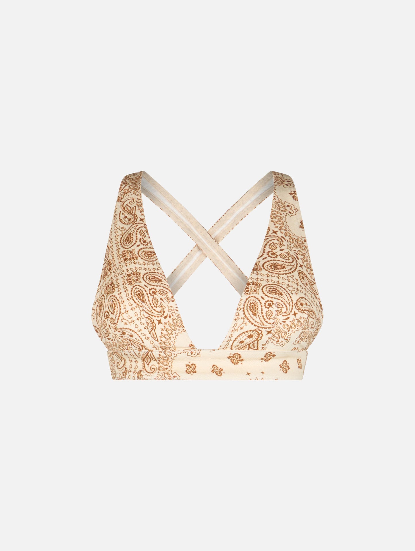 Damen-Jeans-Bandana-Oberteil Eda mit U-Ausschnitt