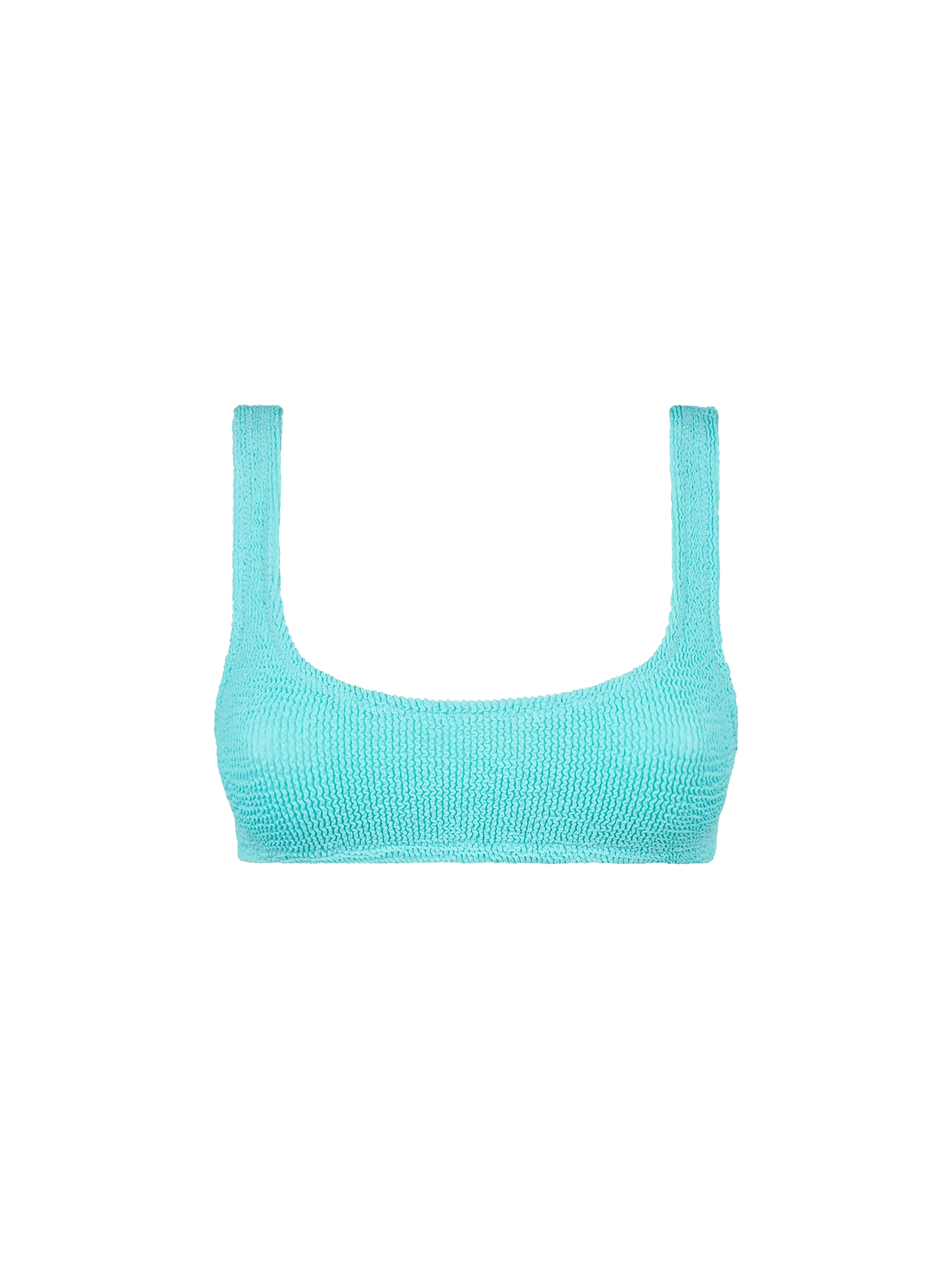 Woman water green crinkle bralette swimsuit
