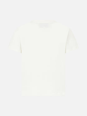 Mädchen-T-Shirt aus schwerer Baumwolle mit Barbie St. Barth-Aufdruck | BARBIE-SONDEREDITION