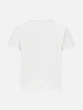 Mädchen-T-Shirt aus schwerer Baumwolle mit Barbie St. Barth-Aufdruck | BARBIE-SONDEREDITION