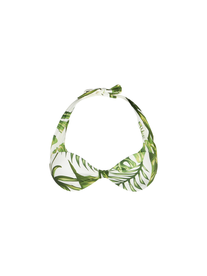 Bralette stampa foglie tropicali