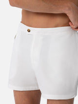 Man white fitted cut swim shorts Harrys