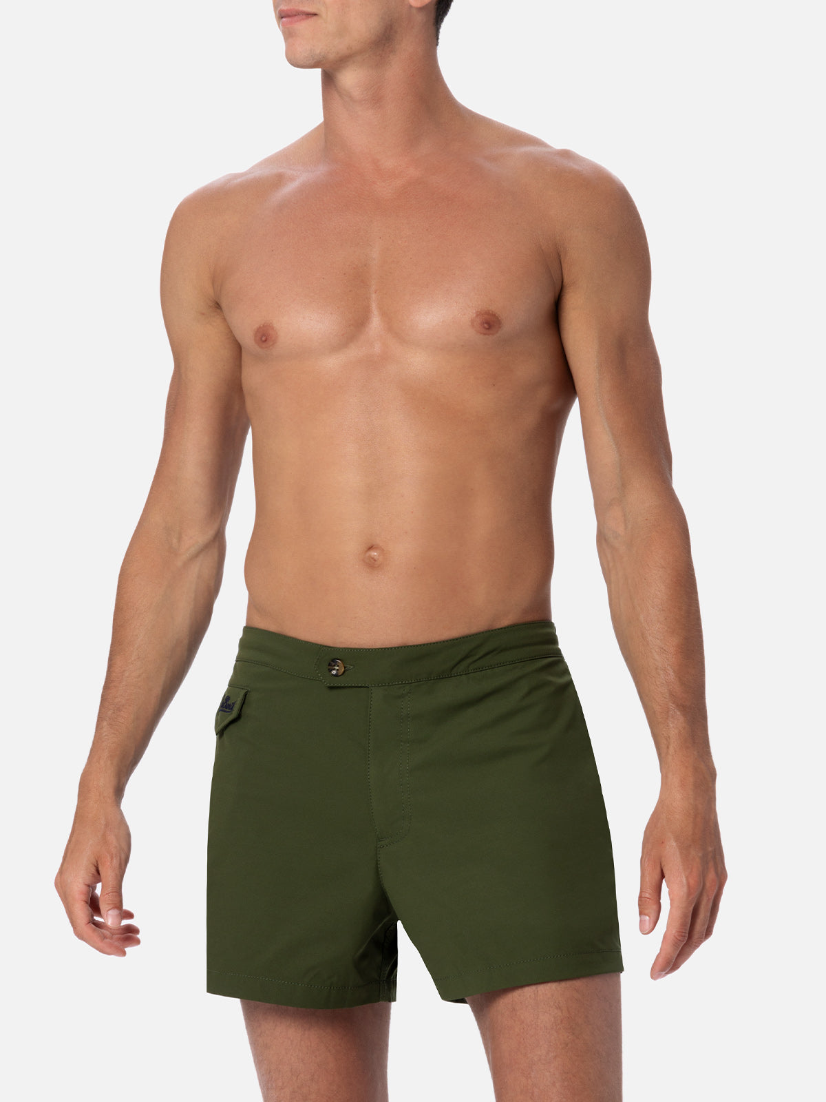 Man military green fitted cut swim shorts Harrys – MC2 Saint Barth