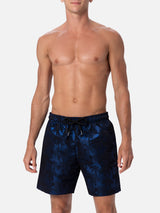 Man ripstop fabric swim shorts Harbour The Riviera with palm jacquard