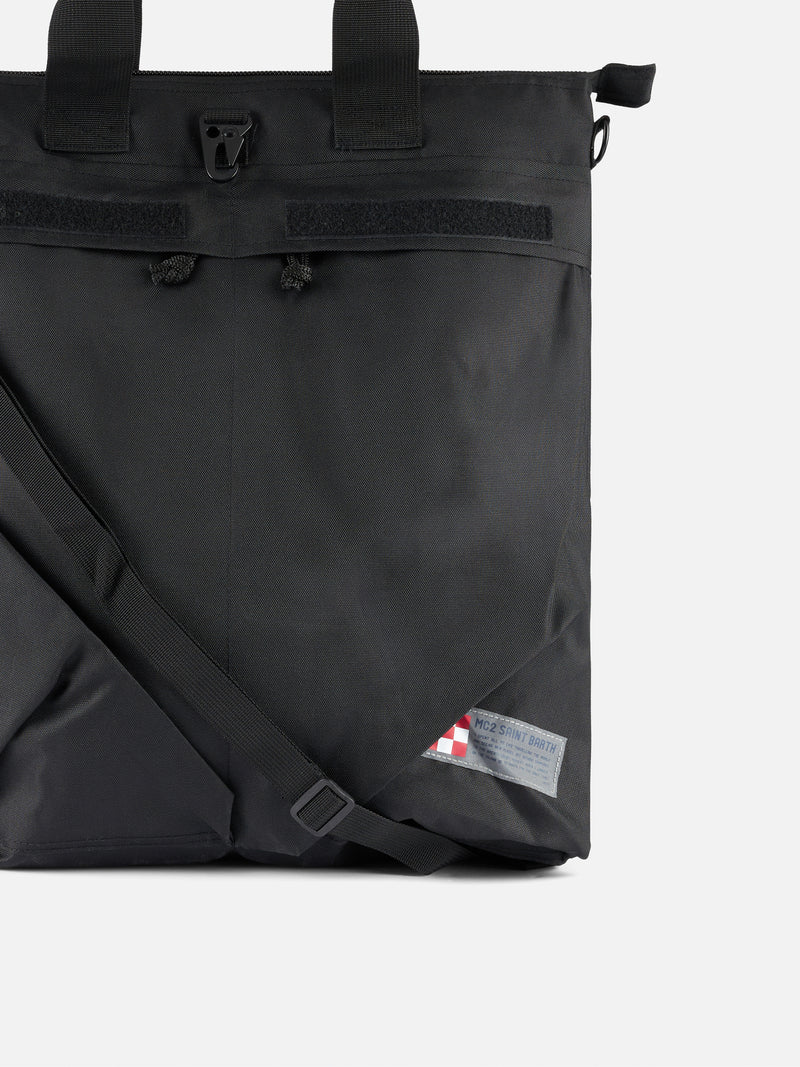 Canvas black backpack Helmut