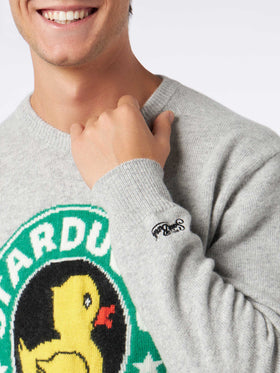 Man sweater with Starducks coffee print