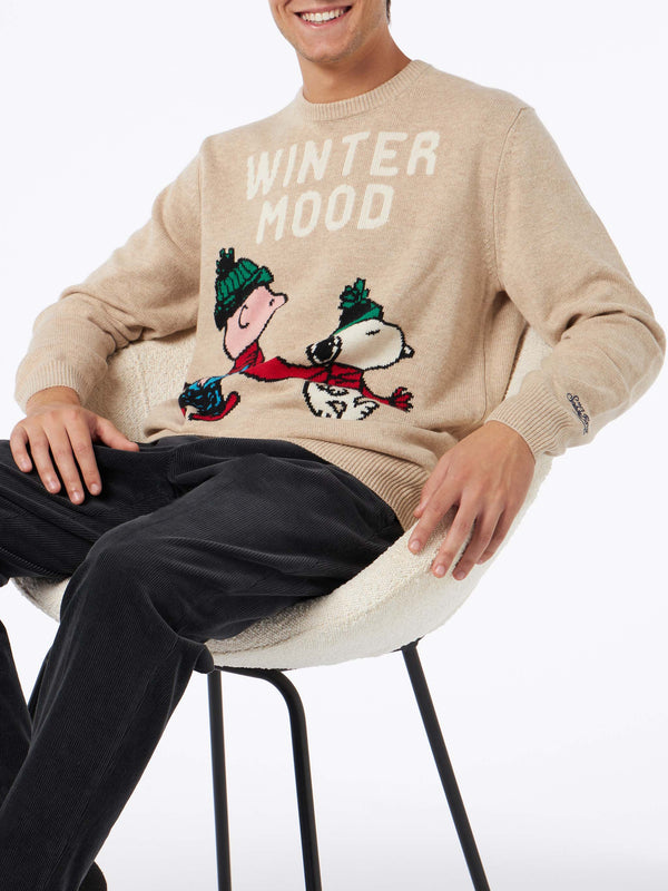 Man crewneck sweater with Snoopy and Charlie jacquard print | SNOOPY - ©PEANUTS SPECIAL EDITION