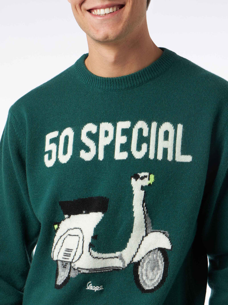 Man crewneck sweater with Vespa jacquard | VESPA© SPECIAL EDITION