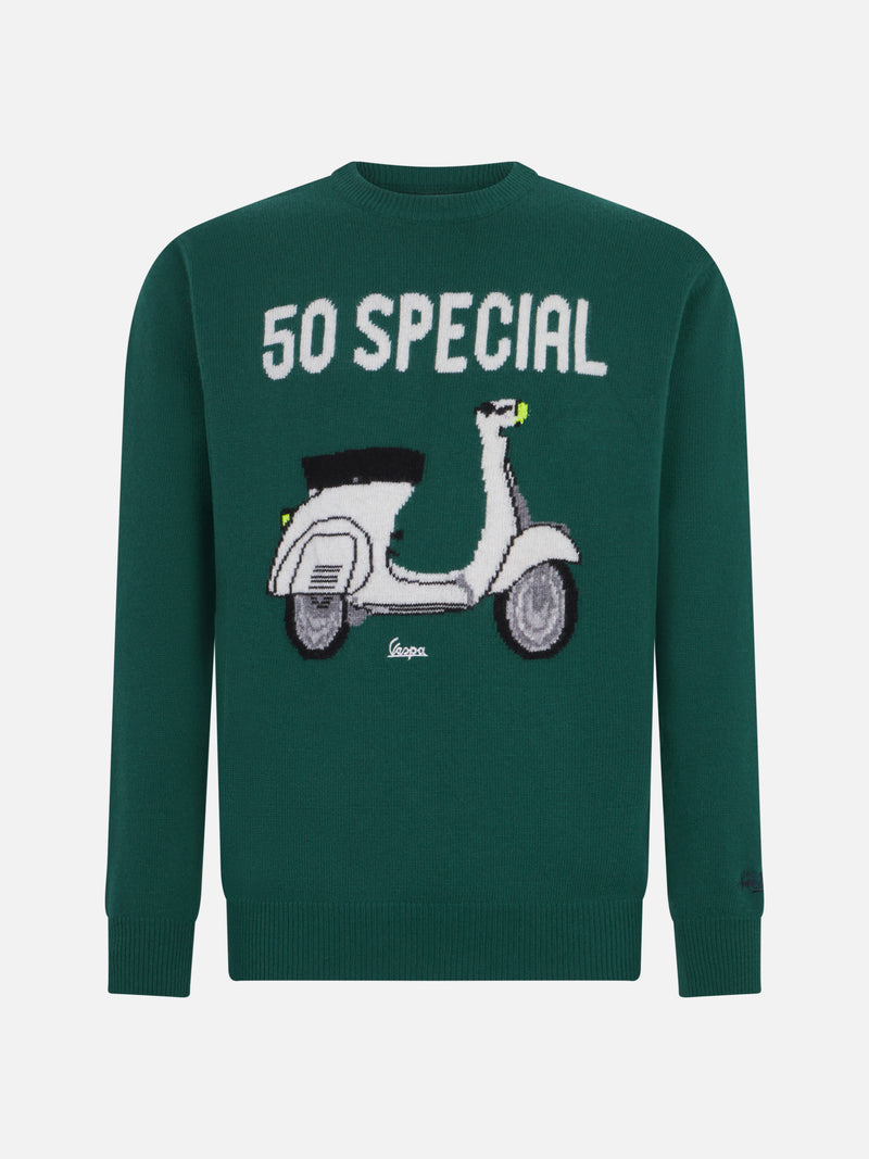 Man crewneck sweater with Vespa jacquard | VESPA© SPECIAL EDITION