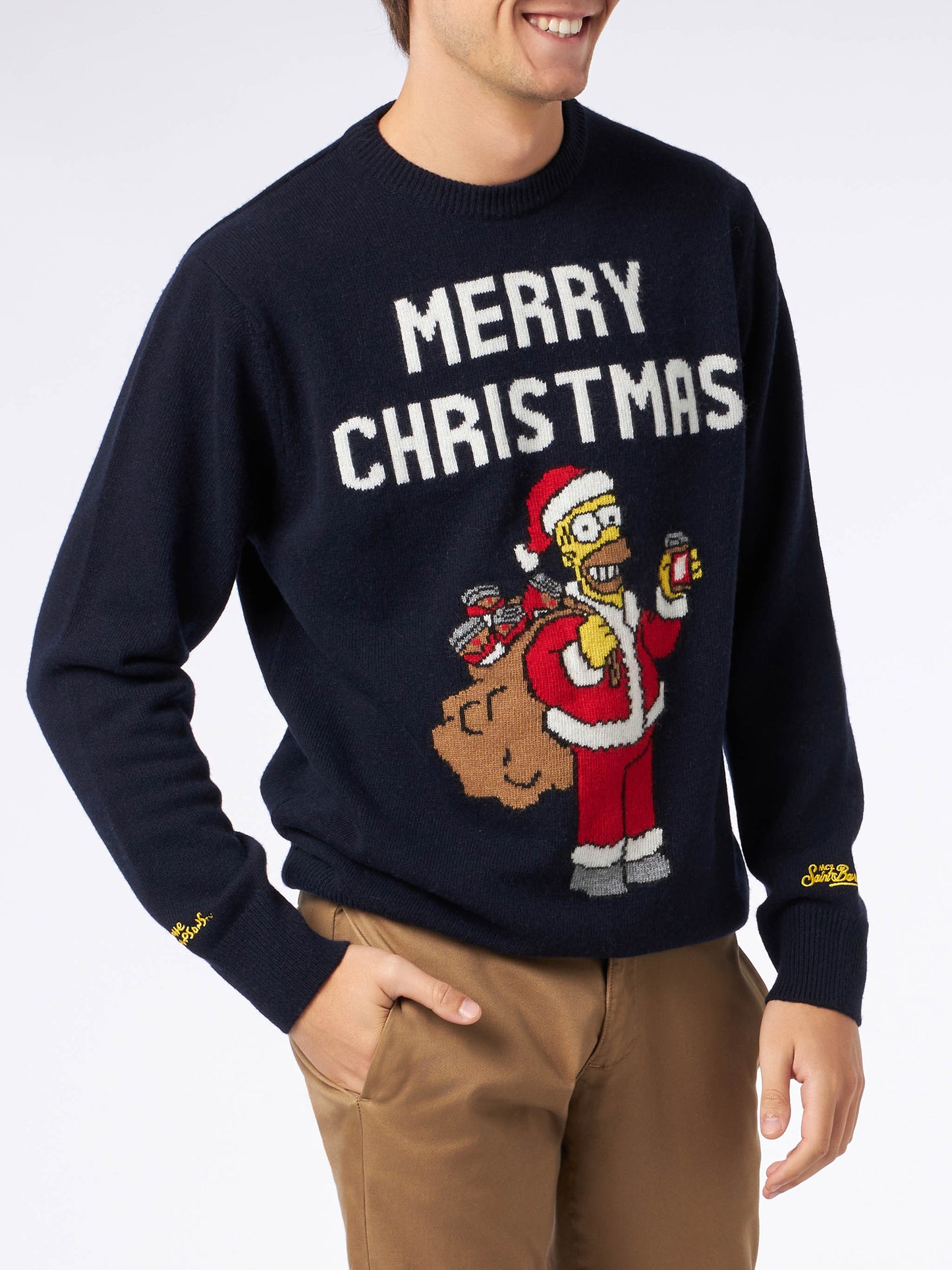 Man crewneck sweater with Homer Simpson jacquard | THE SIMPSONS SPECIAL EDITION