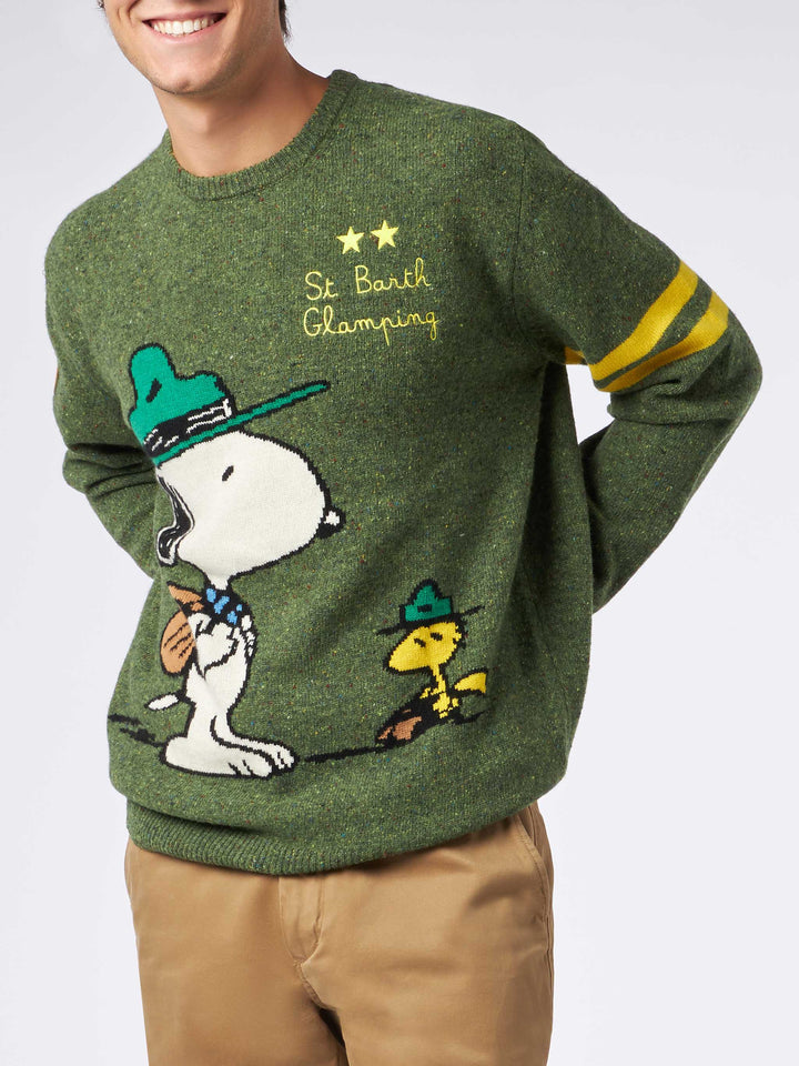 Maglione da uomo donegal girocollo con stampa jacquard Snoopy | SNOOPY - EDIZIONE SPECIALE ©PEANUTS