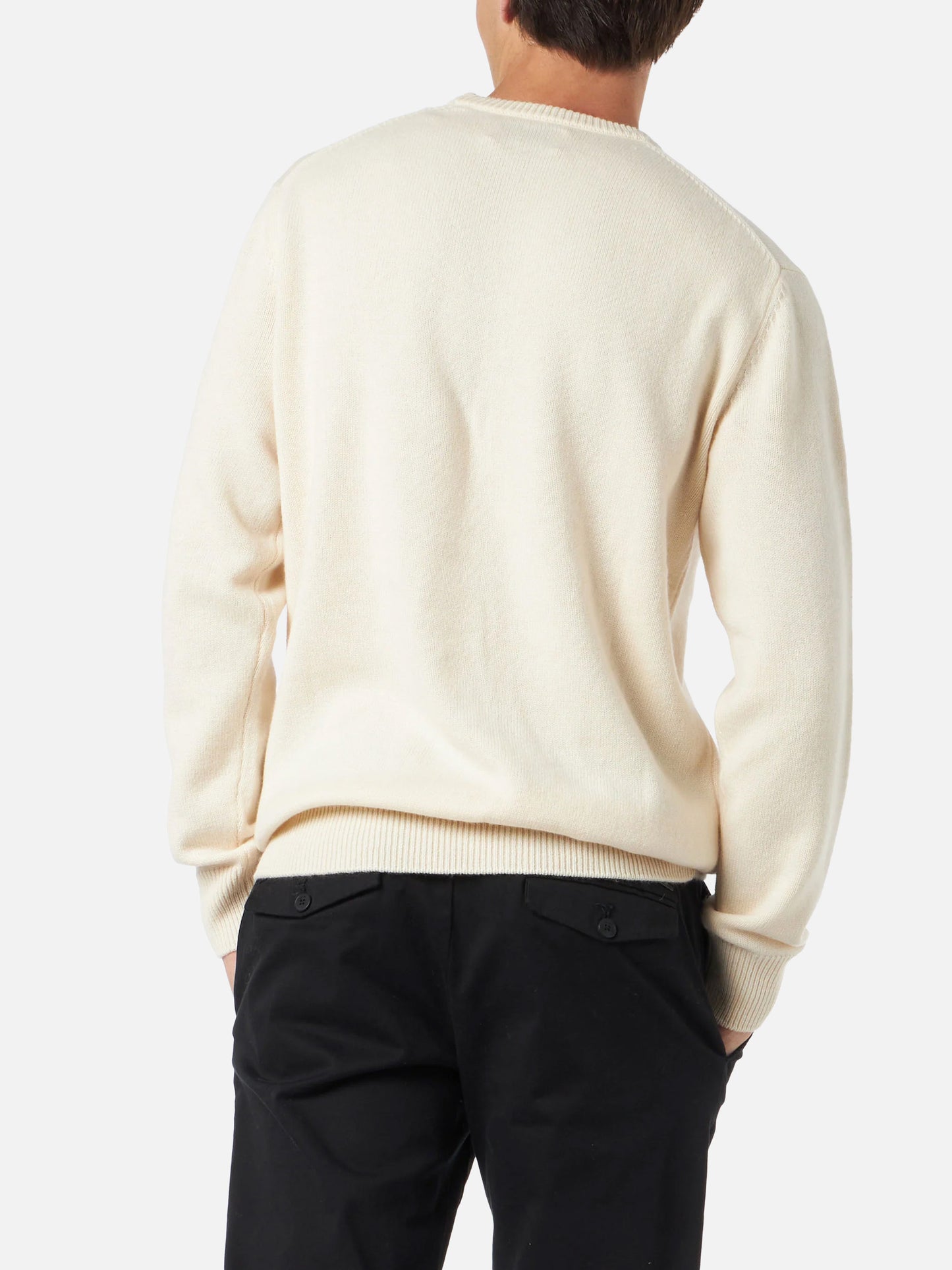 Maglione girocollo Heron con ricamo Christmas in Saint Barth