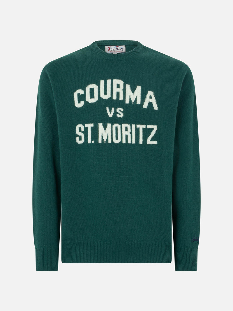 Maglia da uomo girocollo con stampa jacquard Courma vs St. Moritz