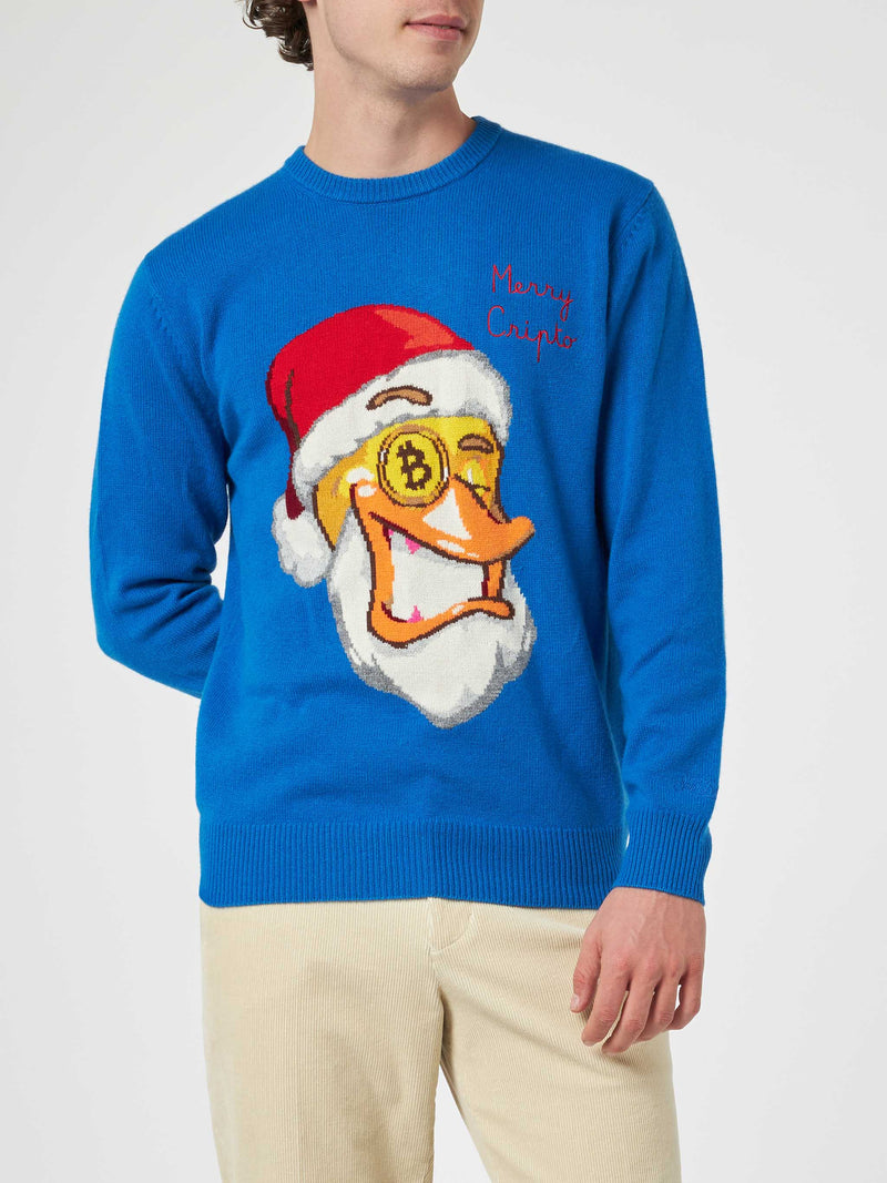 Crewneck sweater Heron with Crypto Ducky jacquard | CRYPTO PUPPETS SPECIAL  EDITION - S