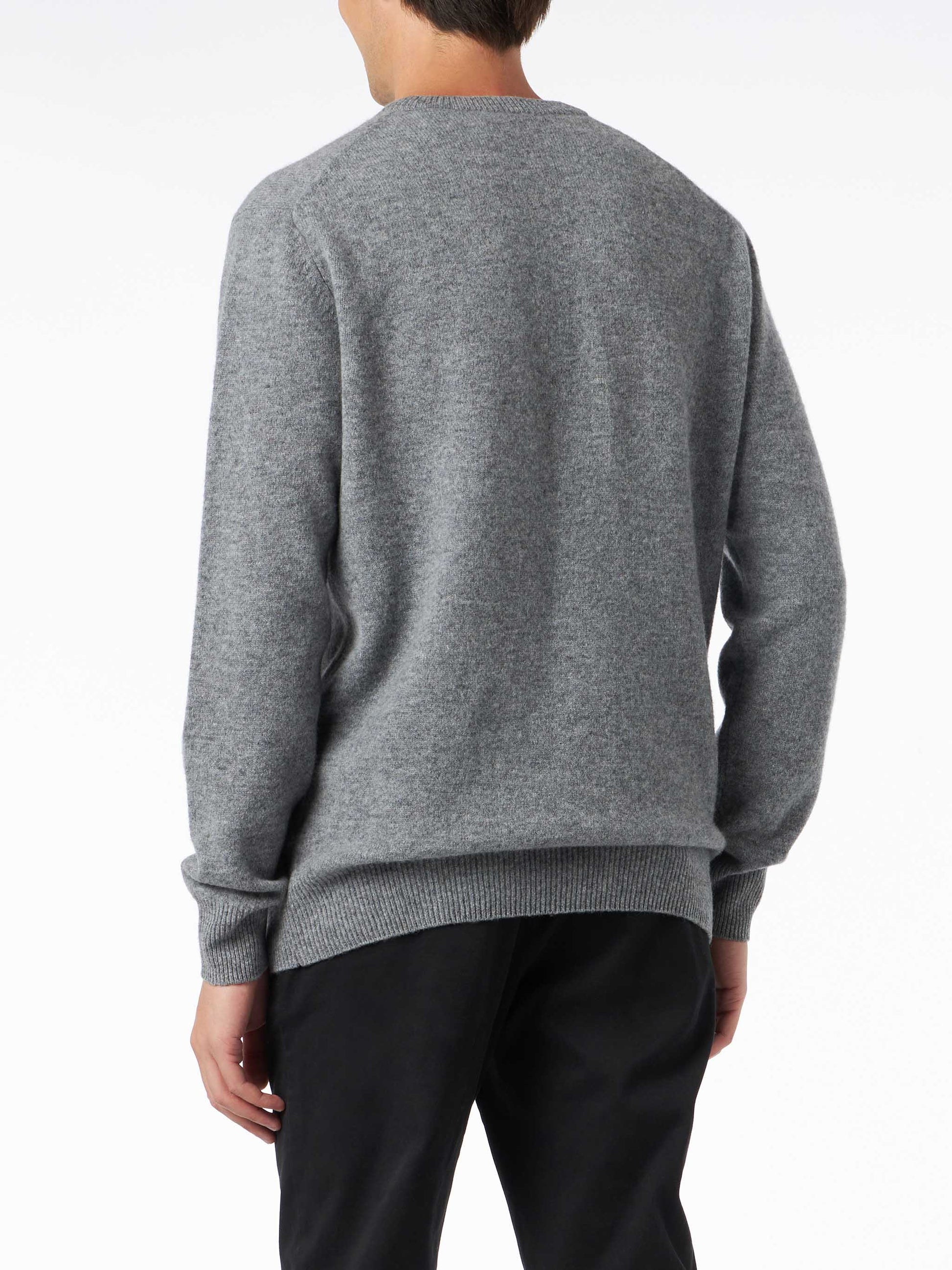 Man crewneck grey sweater with St. Barth embroidery - MC2 Saint Barth