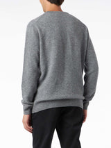 Man crewneck grey sweater with St. Barth embroidery