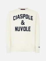 Man sweater with Ciaspole e Nuvole jacquard