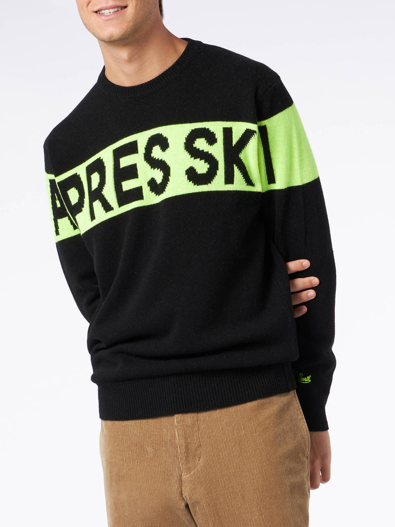 Man crewneck sweater Heron with Après Ski jacquard